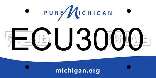 ECU3000 Michigan License Plate