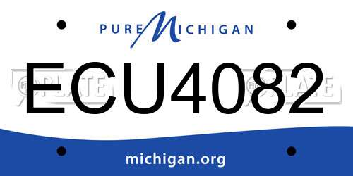 ECU4082 Michigan License Plate