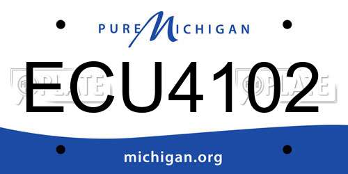 ECU4102 Michigan License Plate