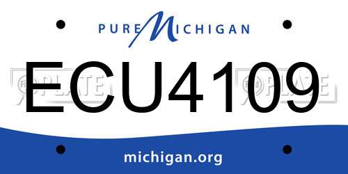 ECU4109 Michigan License Plate