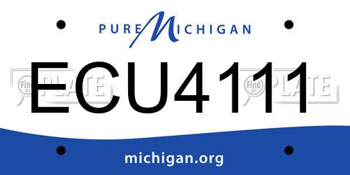 ECU4111 Michigan License Plate