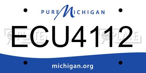 ECU4112 Michigan License Plate