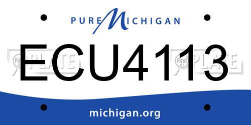 ECU4113 Michigan License Plate