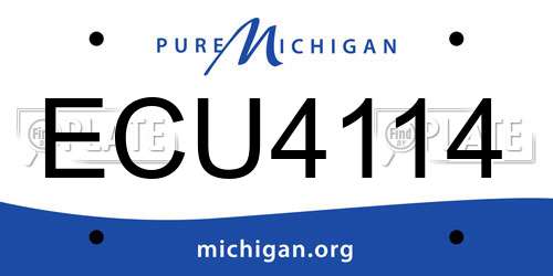 ECU4114 Michigan License Plate