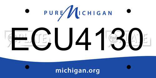 ECU4130 Michigan License Plate