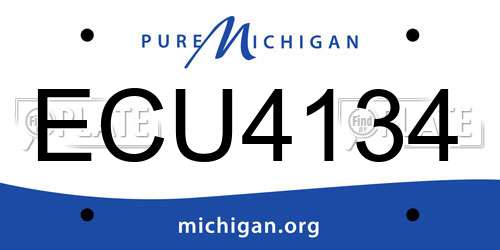 ECU4134 Michigan License Plate