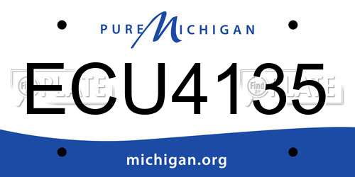 ECU4135 Michigan License Plate