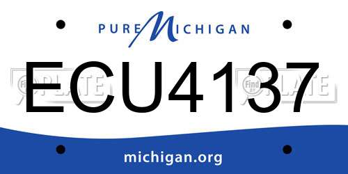 ECU4137 Michigan License Plate