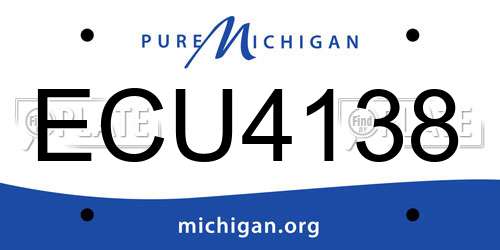ECU4138 Michigan License Plate