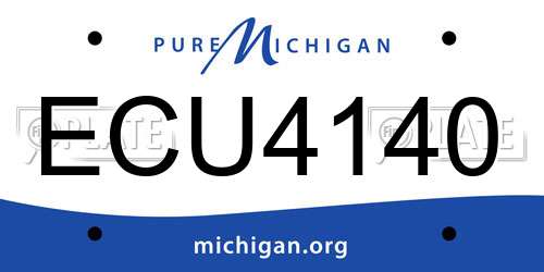 ECU4140 Michigan License Plate