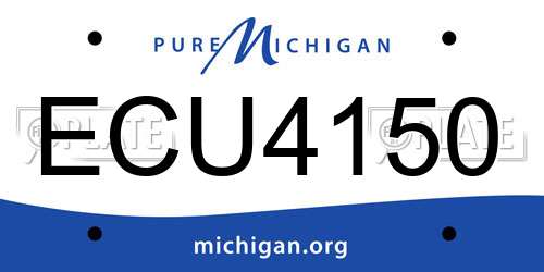 ECU4150 Michigan License Plate