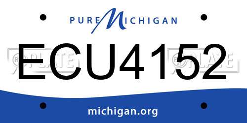 ECU4152 Michigan License Plate