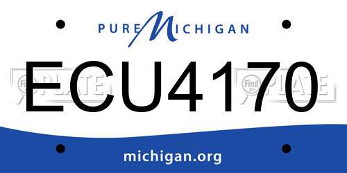ECU4170 Michigan License Plate