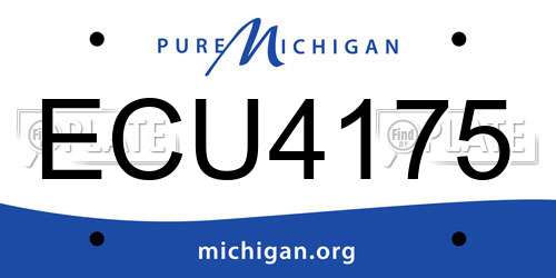 ECU4175 Michigan License Plate