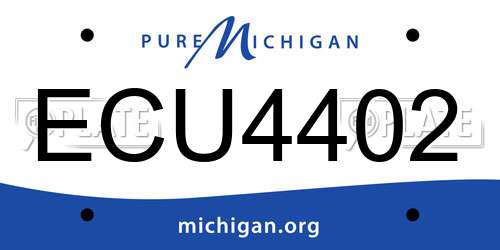 ECU4402 Michigan License Plate