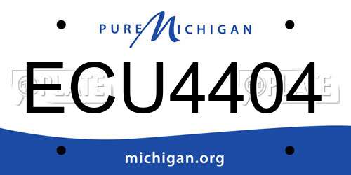 ECU4404 Michigan License Plate