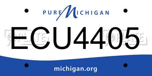 ECU4405 Michigan License Plate