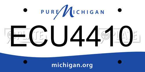 ECU4410 Michigan License Plate