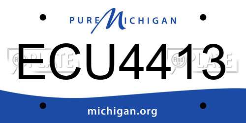 ECU4413 Michigan License Plate