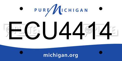ECU4414 Michigan License Plate