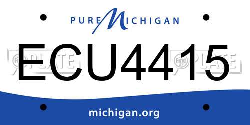 ECU4415 Michigan License Plate