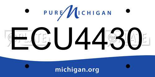 ECU4430 Michigan License Plate