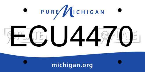 ECU4470 Michigan License Plate