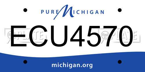 ECU4570 Michigan License Plate