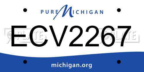 ECV2267 Michigan License Plate