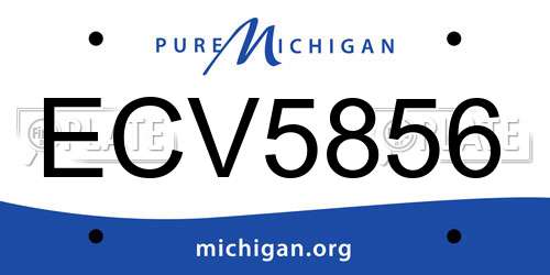 ECV5856 Michigan License Plate