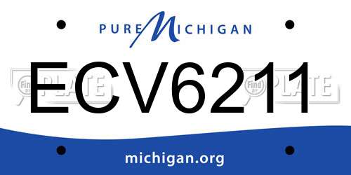 ECV6211 Michigan License Plate