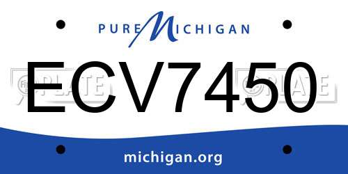 ECV7450 Michigan License Plate