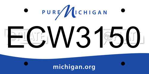 ECW3150 Michigan License Plate