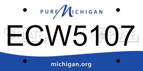ECW5107 Michigan License Plate