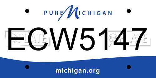 ECW5147 Michigan License Plate