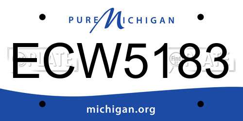 ECW5183 Michigan License Plate