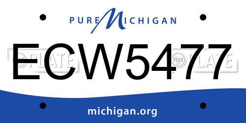 ECW5477 Michigan License Plate
