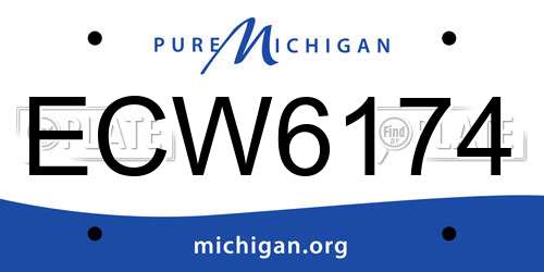 ECW6174 Michigan License Plate