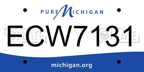 ECW7131 Michigan License Plate