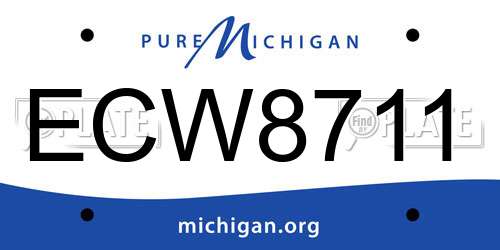 ECW8711 Michigan License Plate