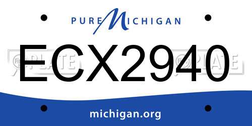ECX2940 Michigan License Plate