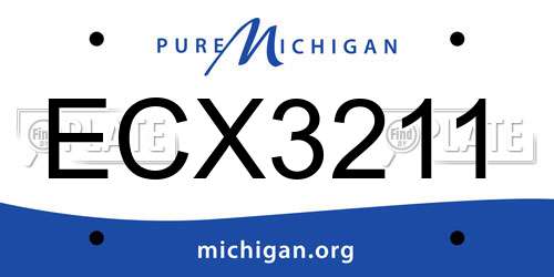 ECX3211 Michigan License Plate
