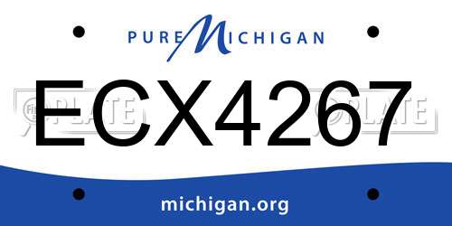 ECX4267 Michigan License Plate
