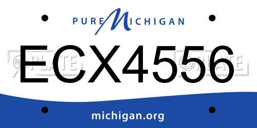 ECX4556 Michigan License Plate