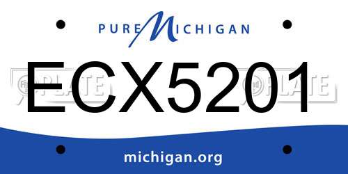 ECX5201 Michigan License Plate