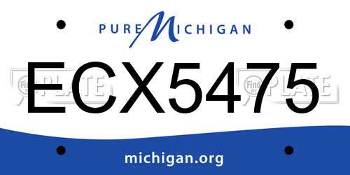 ECX5475 Michigan License Plate