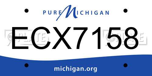 ECX7158 Michigan License Plate