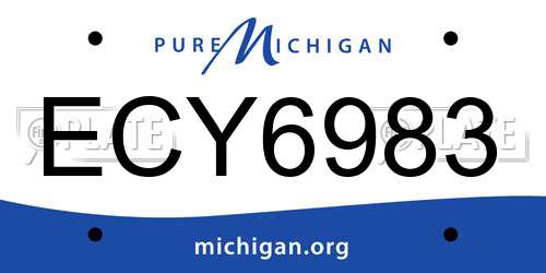 ECY6983 Michigan License Plate