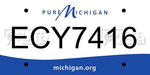 ECY7416 Michigan License Plate