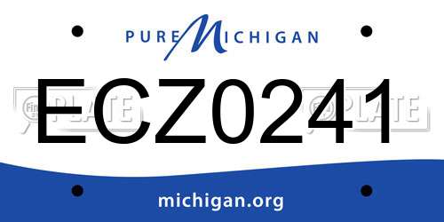ECZ0241 Michigan License Plate